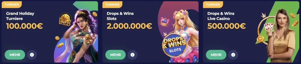 Tournirs Drops&Wins bei PinoCasino